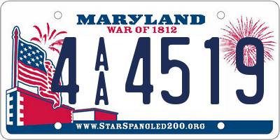 MD license plate 4AA4519