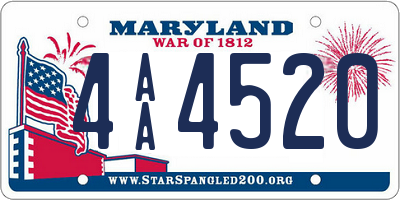 MD license plate 4AA4520