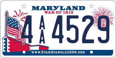 MD license plate 4AA4529