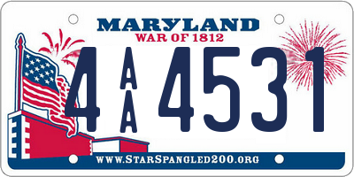 MD license plate 4AA4531