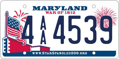 MD license plate 4AA4539