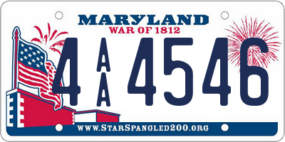 MD license plate 4AA4546