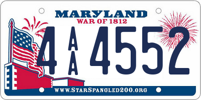 MD license plate 4AA4552