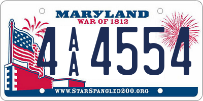 MD license plate 4AA4554