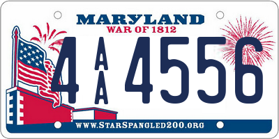 MD license plate 4AA4556