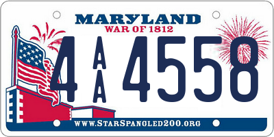 MD license plate 4AA4558