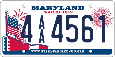 MD license plate 4AA4561