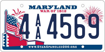 MD license plate 4AA4569