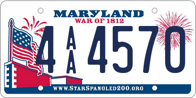 MD license plate 4AA4570