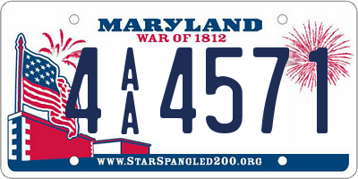 MD license plate 4AA4571