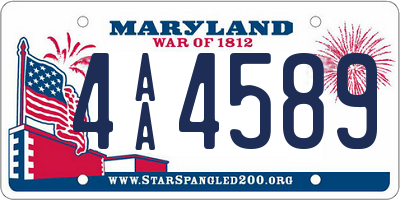 MD license plate 4AA4589