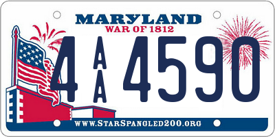 MD license plate 4AA4590