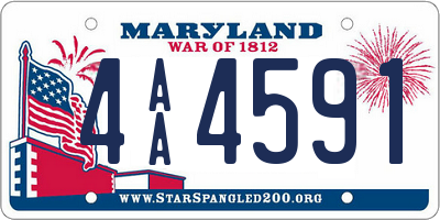 MD license plate 4AA4591