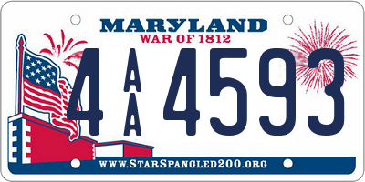 MD license plate 4AA4593