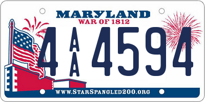 MD license plate 4AA4594