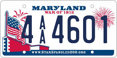 MD license plate 4AA4601