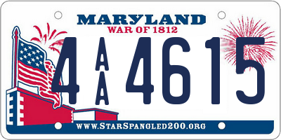 MD license plate 4AA4615