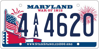 MD license plate 4AA4620