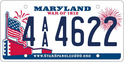 MD license plate 4AA4622