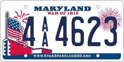 MD license plate 4AA4623