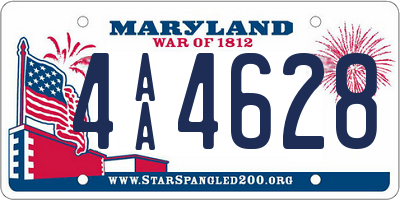 MD license plate 4AA4628