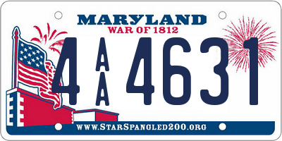 MD license plate 4AA4631