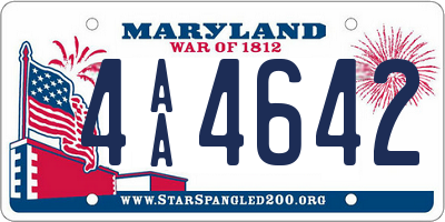 MD license plate 4AA4642