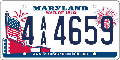 MD license plate 4AA4659