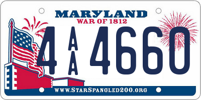 MD license plate 4AA4660