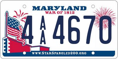 MD license plate 4AA4670