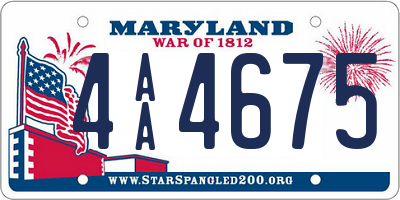 MD license plate 4AA4675