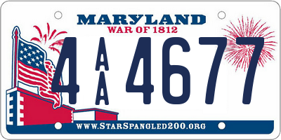 MD license plate 4AA4677