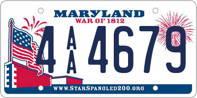 MD license plate 4AA4679