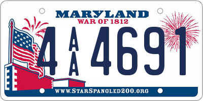 MD license plate 4AA4691