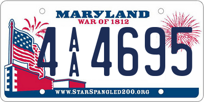 MD license plate 4AA4695