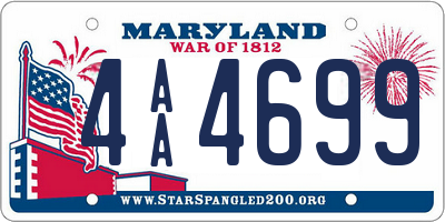 MD license plate 4AA4699