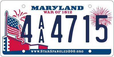 MD license plate 4AA4715