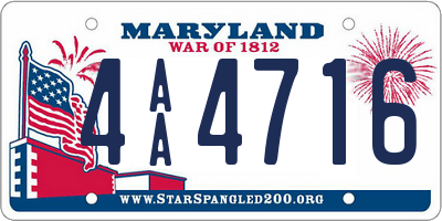 MD license plate 4AA4716