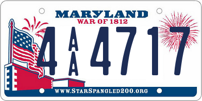 MD license plate 4AA4717