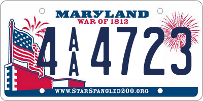 MD license plate 4AA4723