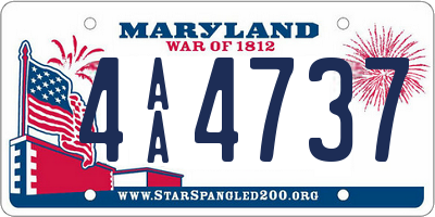 MD license plate 4AA4737