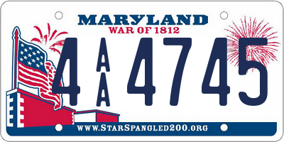 MD license plate 4AA4745