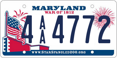 MD license plate 4AA4772