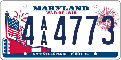 MD license plate 4AA4773