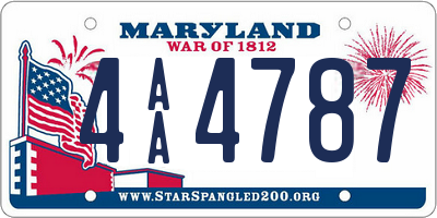 MD license plate 4AA4787