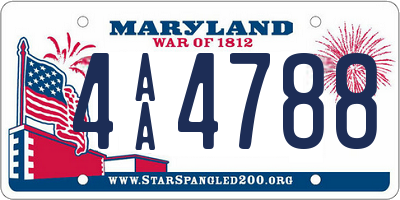 MD license plate 4AA4788