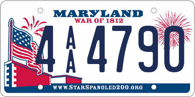 MD license plate 4AA4790