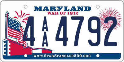 MD license plate 4AA4792