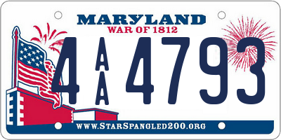 MD license plate 4AA4793