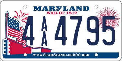 MD license plate 4AA4795